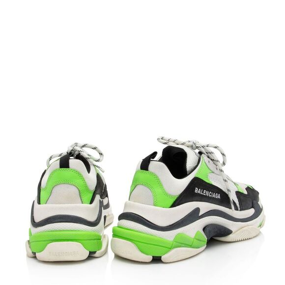 Balenciaga Calfskin Mesh Triple S Sneakers - Size 10 / 40 - Picture 3 of 8